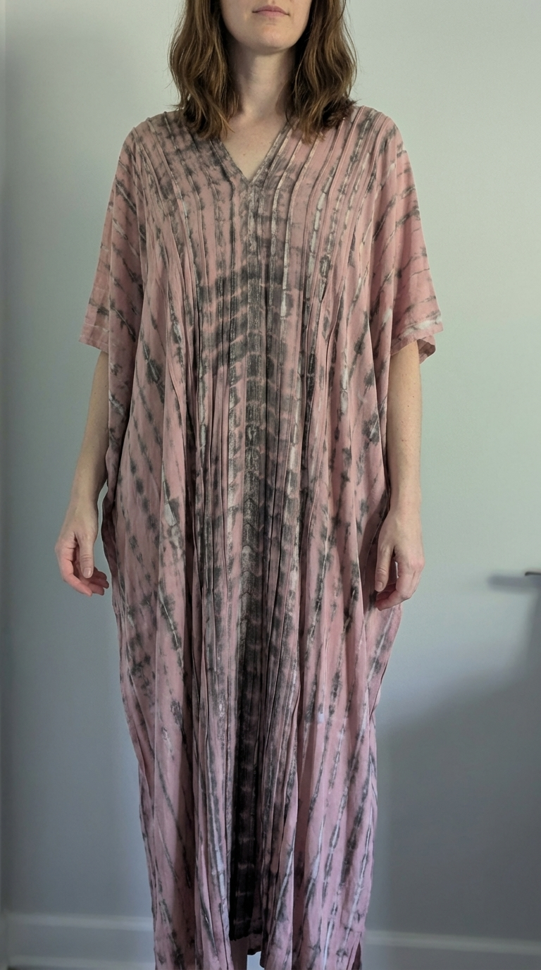 Relaxed Fit Long Kaftan Dress - Comfortable for Everyday Style