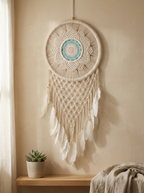 Handmade 54cm Mandella Feather Dreamcatcher - Boho Wall Decor for Bedrooms & Living Room