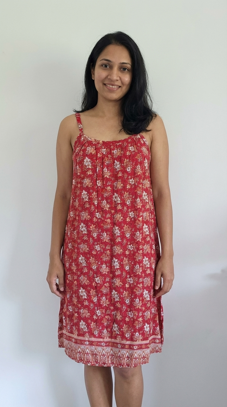 Lightweight Short Floral Strap Dress - Flowy & Comfortable Style