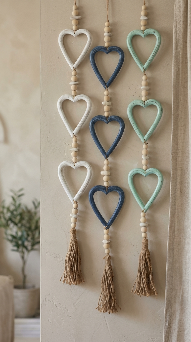Handcrafted Open-Heart Wall Hanging - Lightweight Boho Hanging Decor