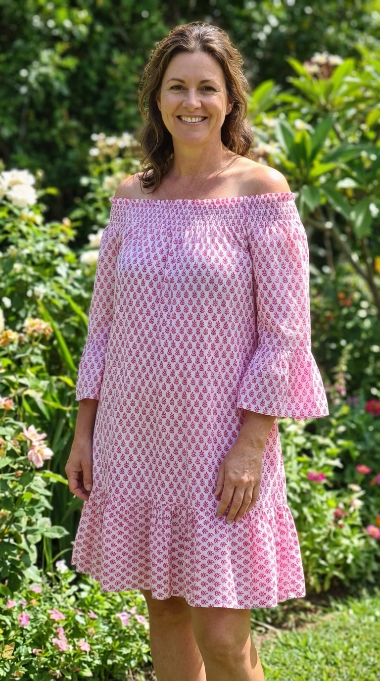 Flowy Off the Shoulder Dress - Flowy Lightweight Dress