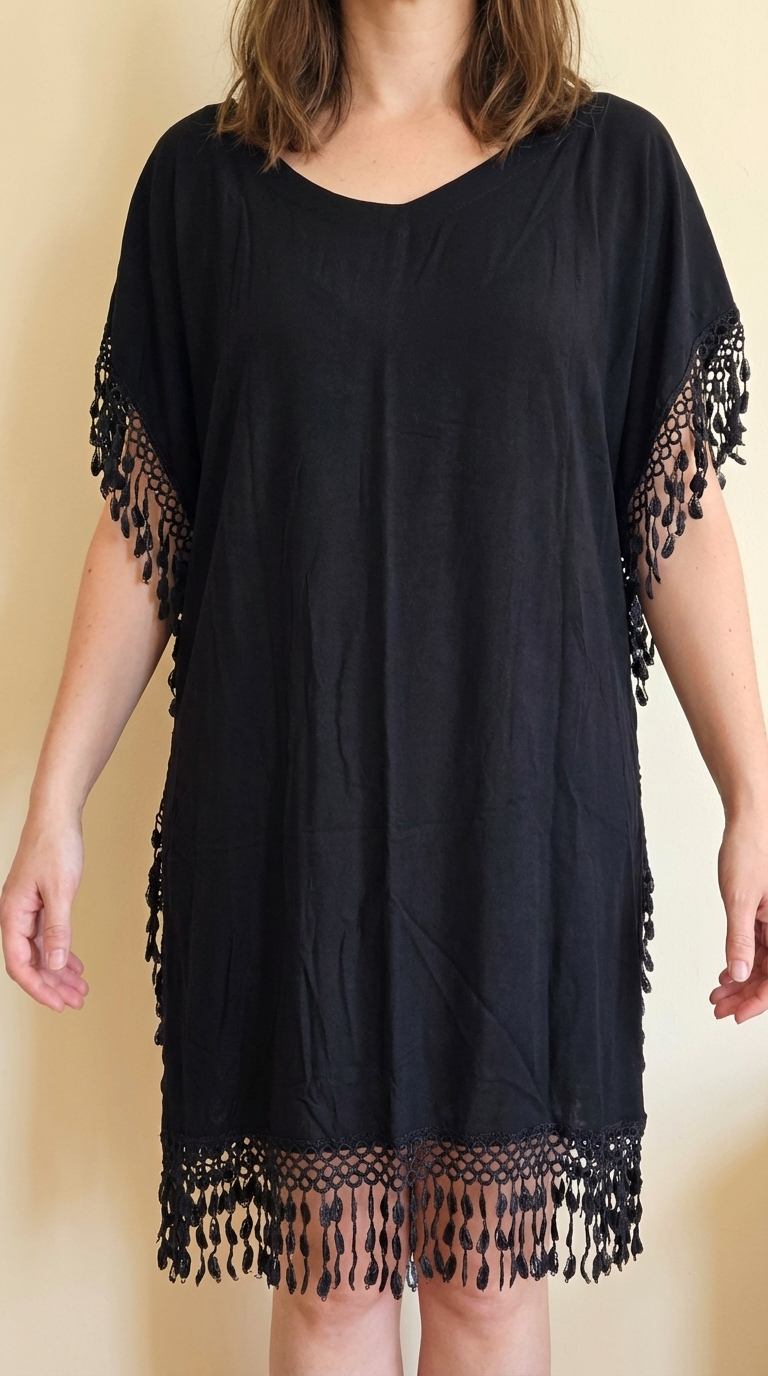 Relaxed Style Fringe Dress - Comfortable Everyday Design