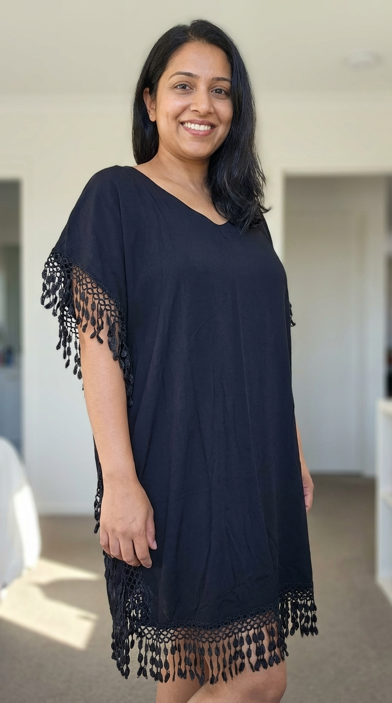 Relaxed Style Fringe Dress - Comfortable Everyday Design