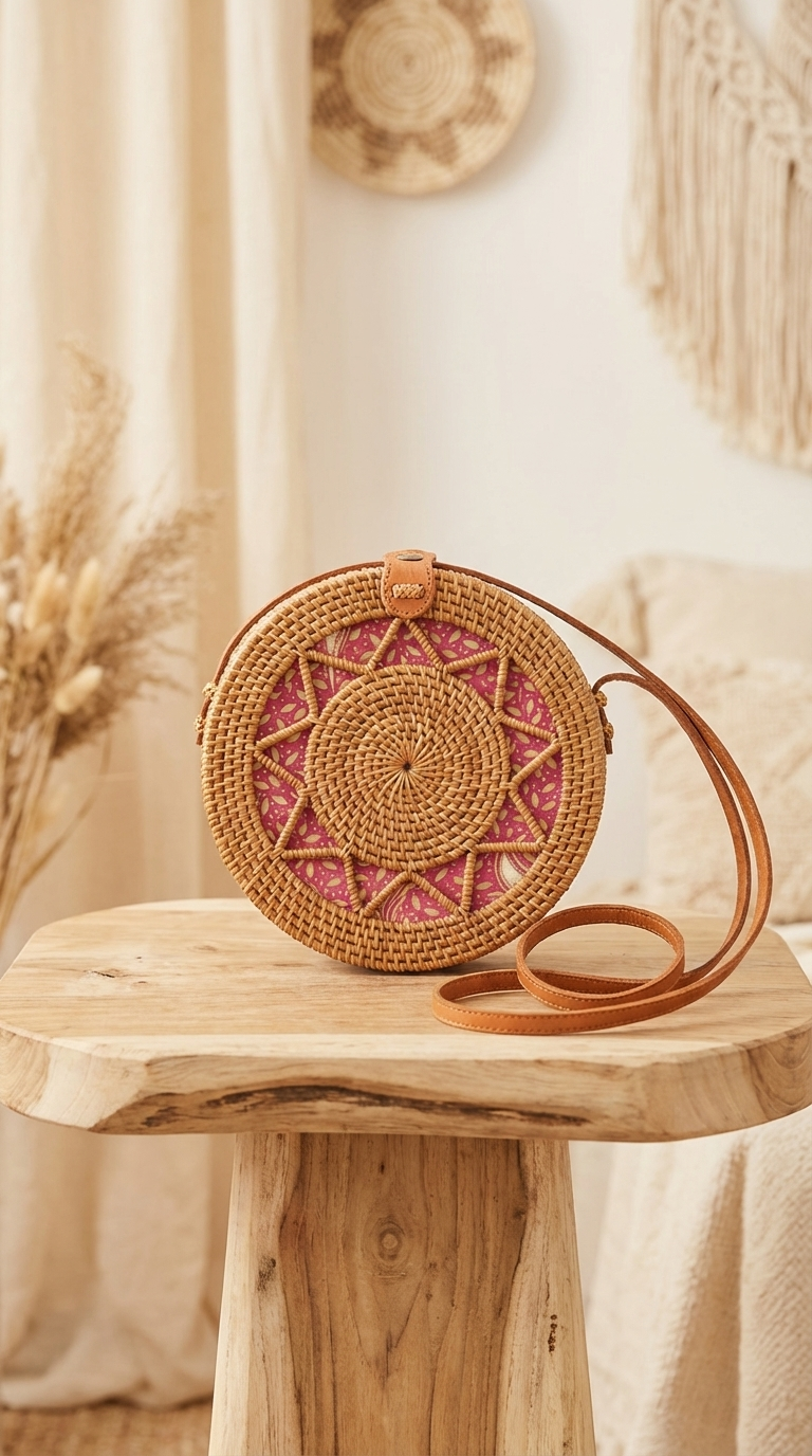 Handmade Star Rattan Crossbody Bag - Coast Boho Fashion Bag