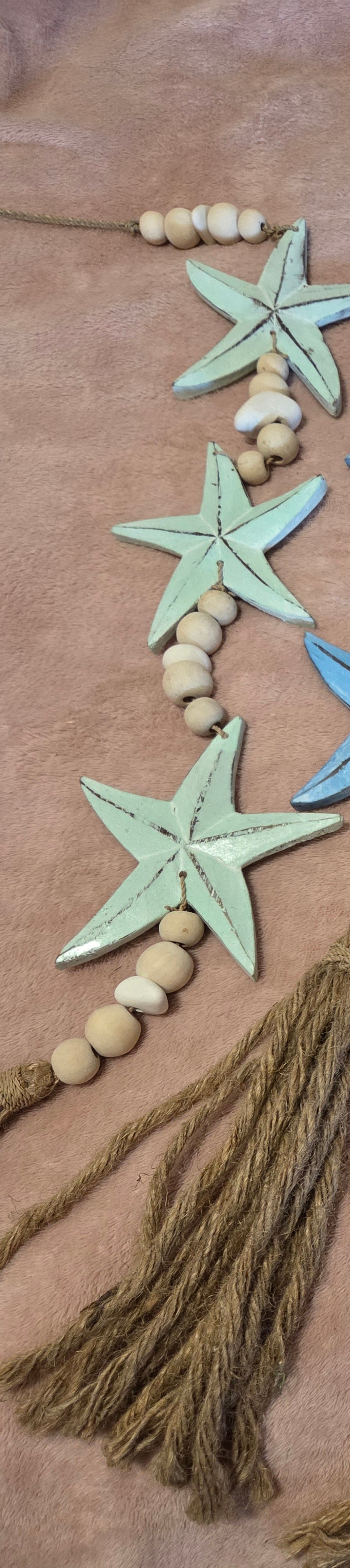 Handcrafted Star Hanging Wall Decor - Coastal Boho Statement Decor