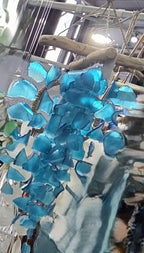 Recycled Sea Glass Wind Chime - Criss Cross Coastal Decor