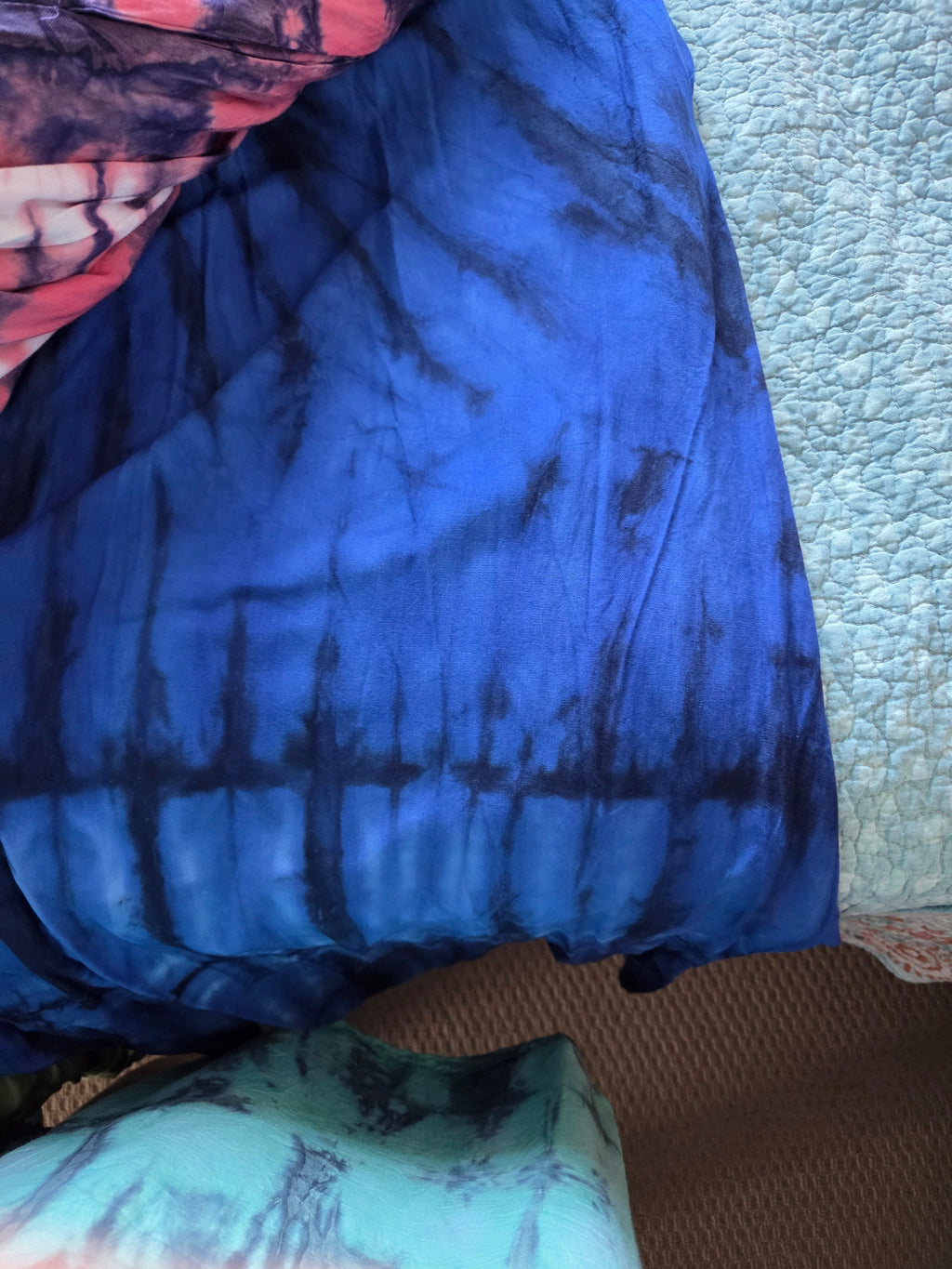 Flowy Tie-Dye Maxi Tie-shoulder Dress - Lightweight Easy Wear