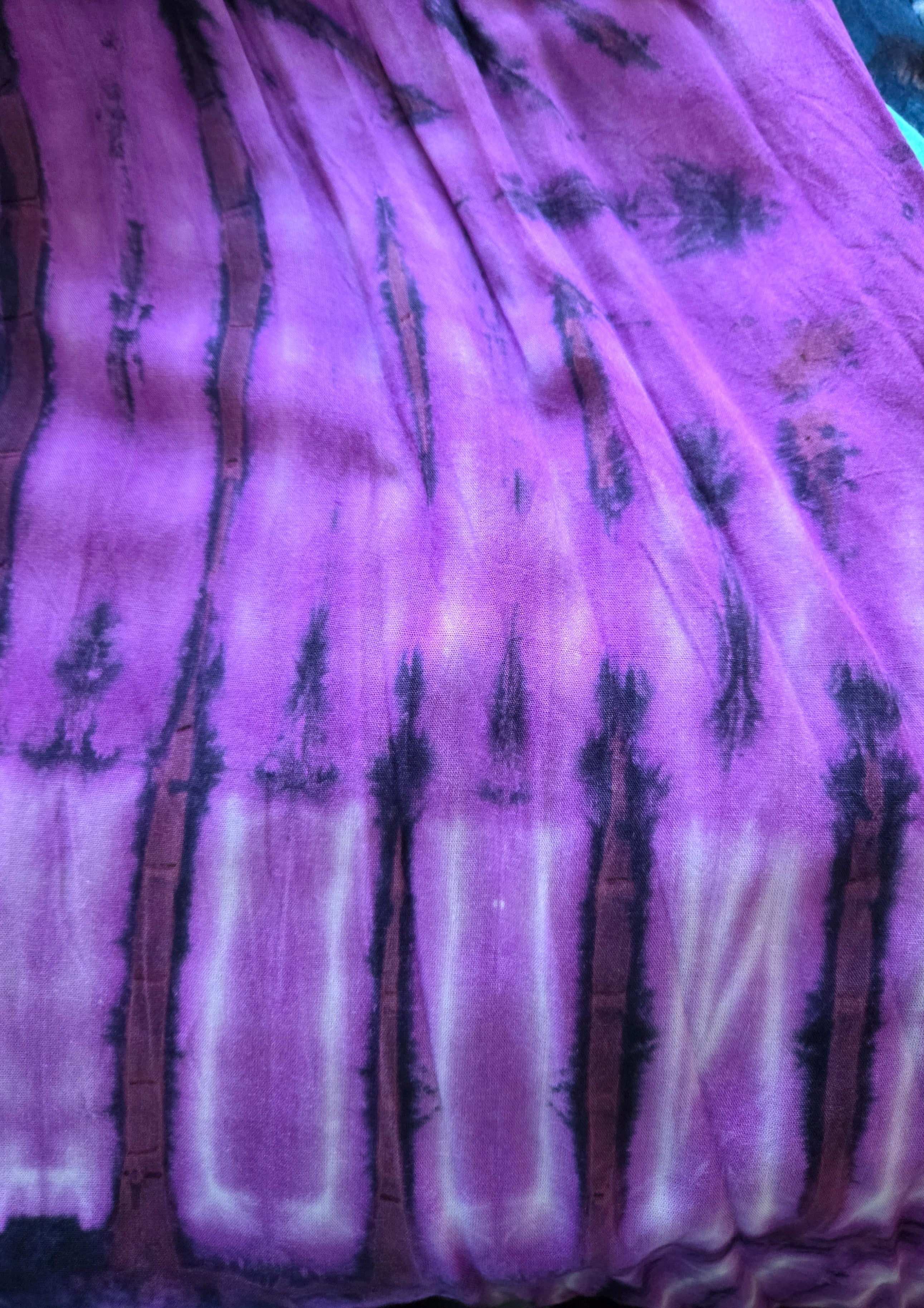 Flowy Tie-Dye Maxi Tie-shoulder Dress - Lightweight Easy Wear