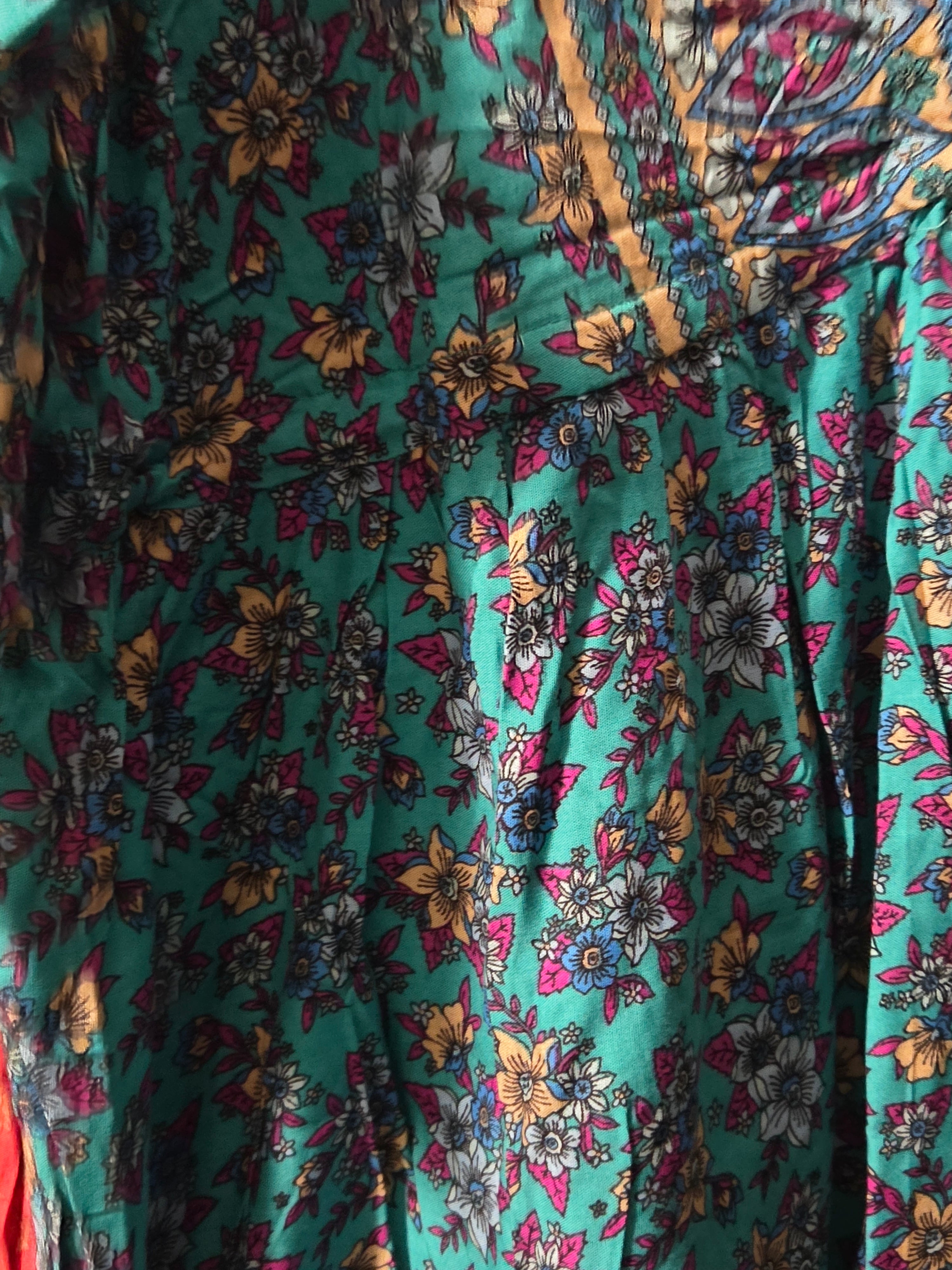 Floral Vee Dress - Flowy, Lightweight Design