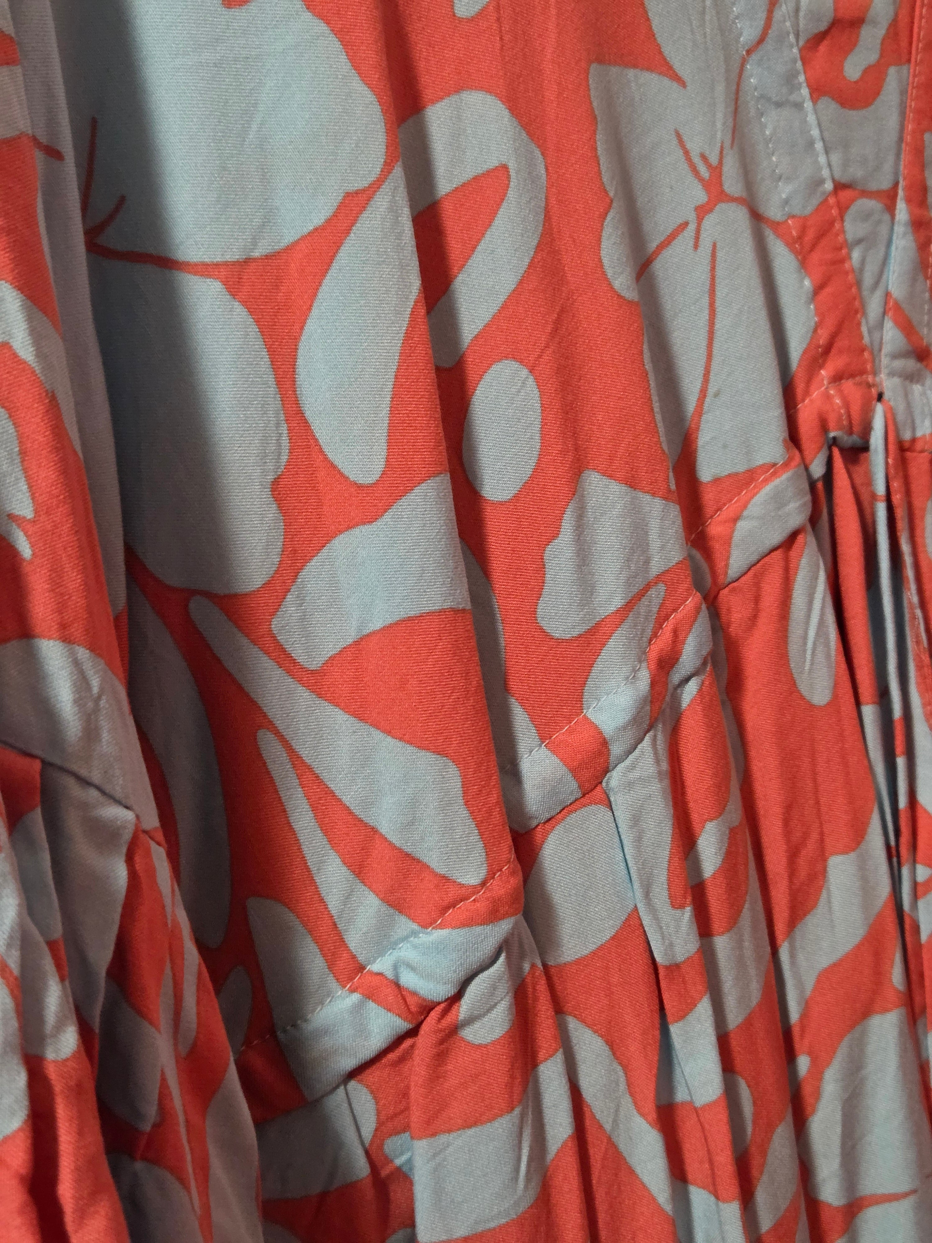 Floral Vee Dress - Flowy, Lightweight Design