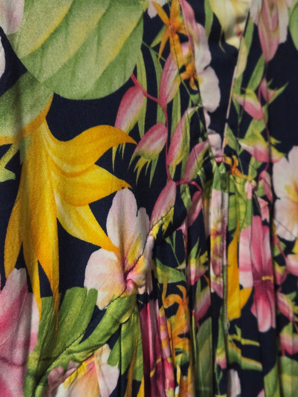 Floral Vee Dress - Flowy, Lightweight Design