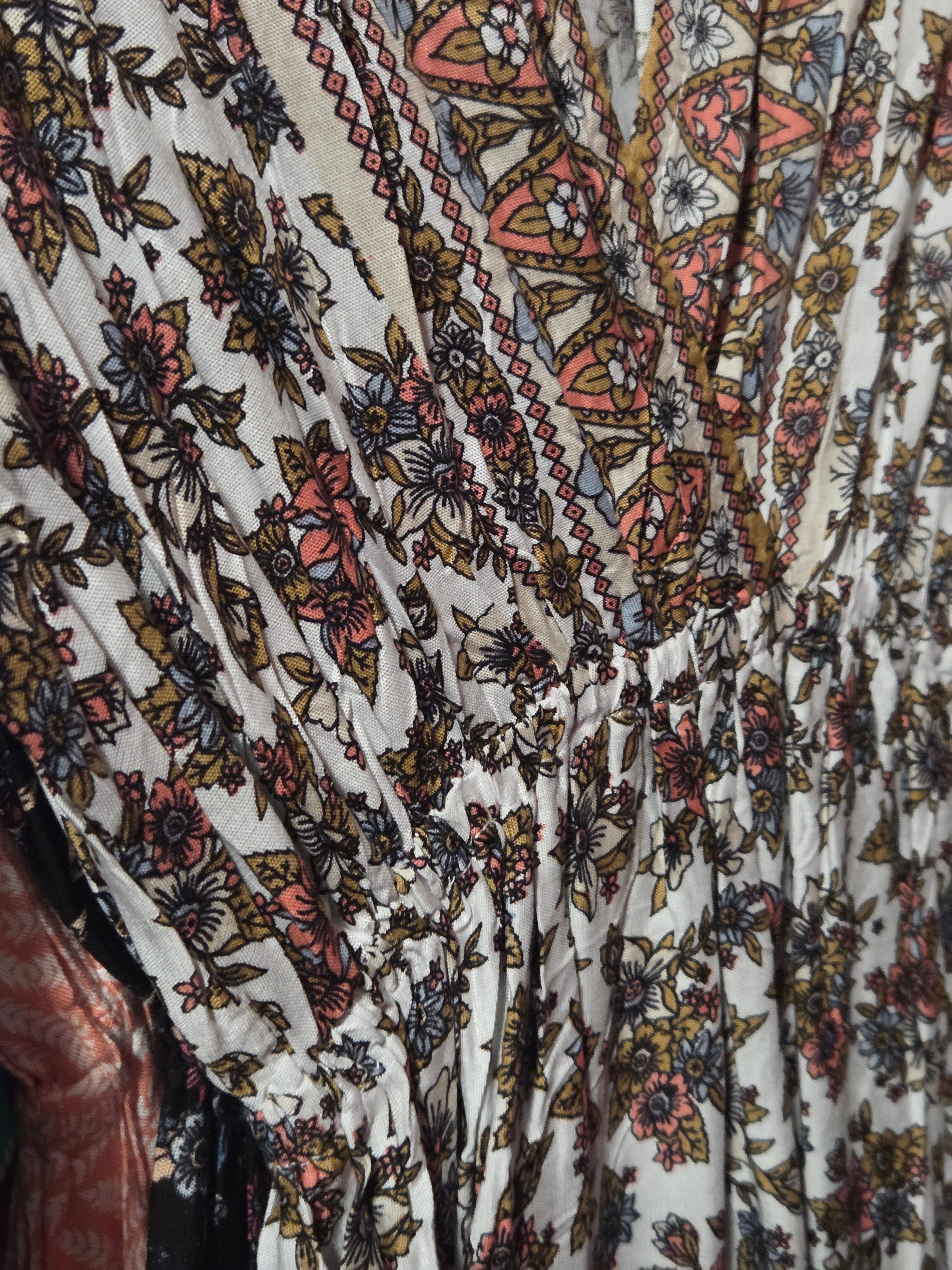 Boho Style Floral Maxi Dress - Flowy Lightweight Design