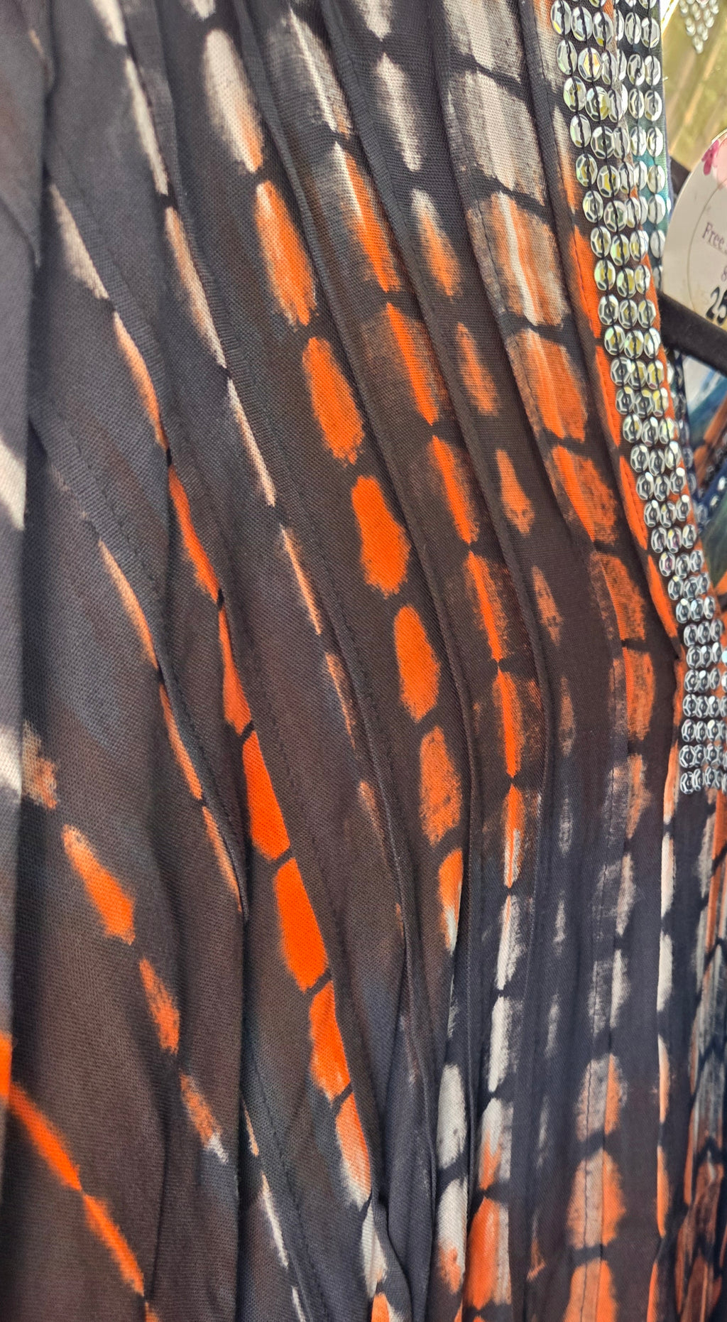 Relaxed Fit Bling Trimmed Long Kaftan - Comfortable Everyday Style