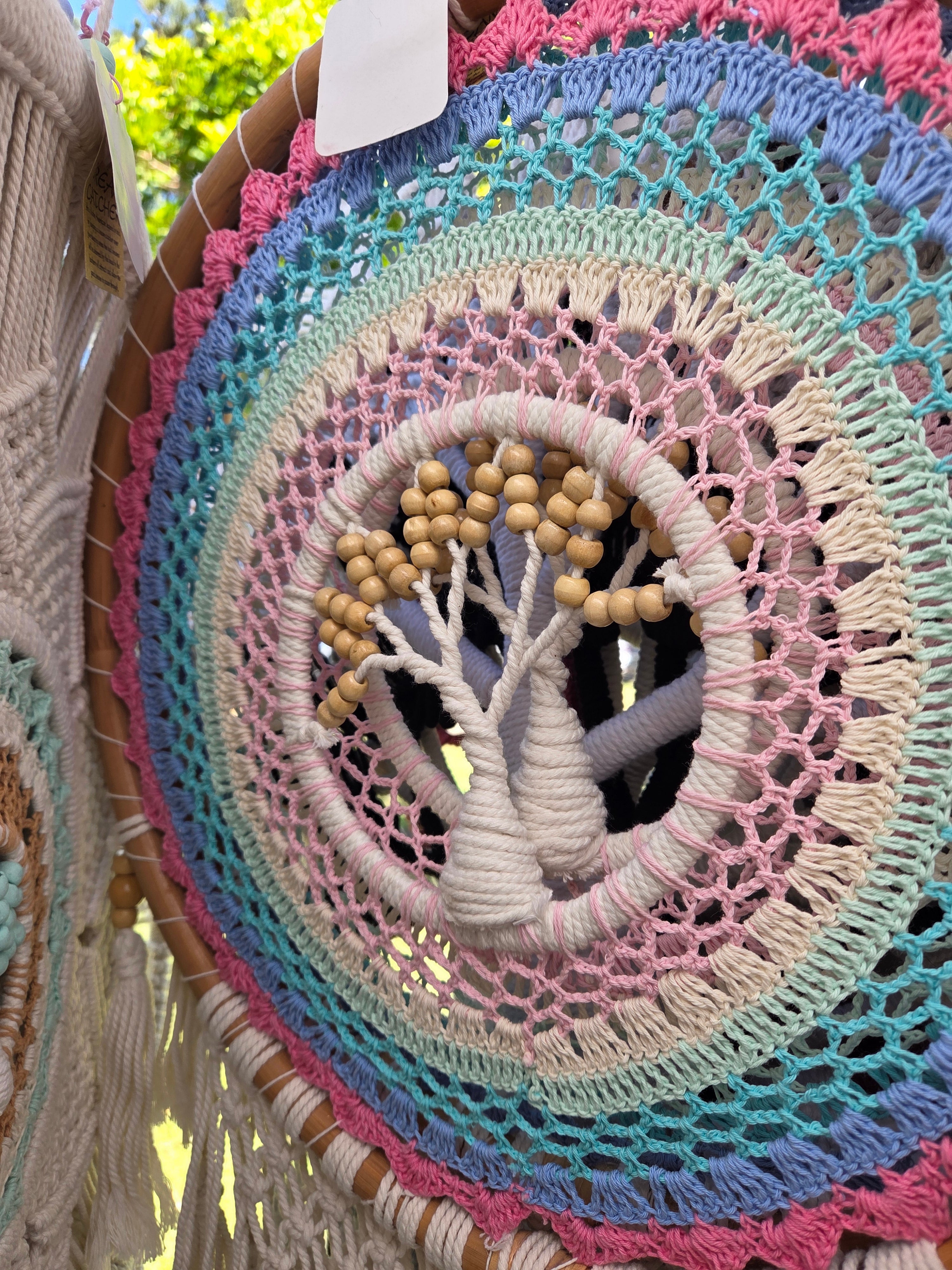 Handmade Feather Style Colored Tree of Life 44cm Dreamcatcher - Decor' Wall Decor Australia