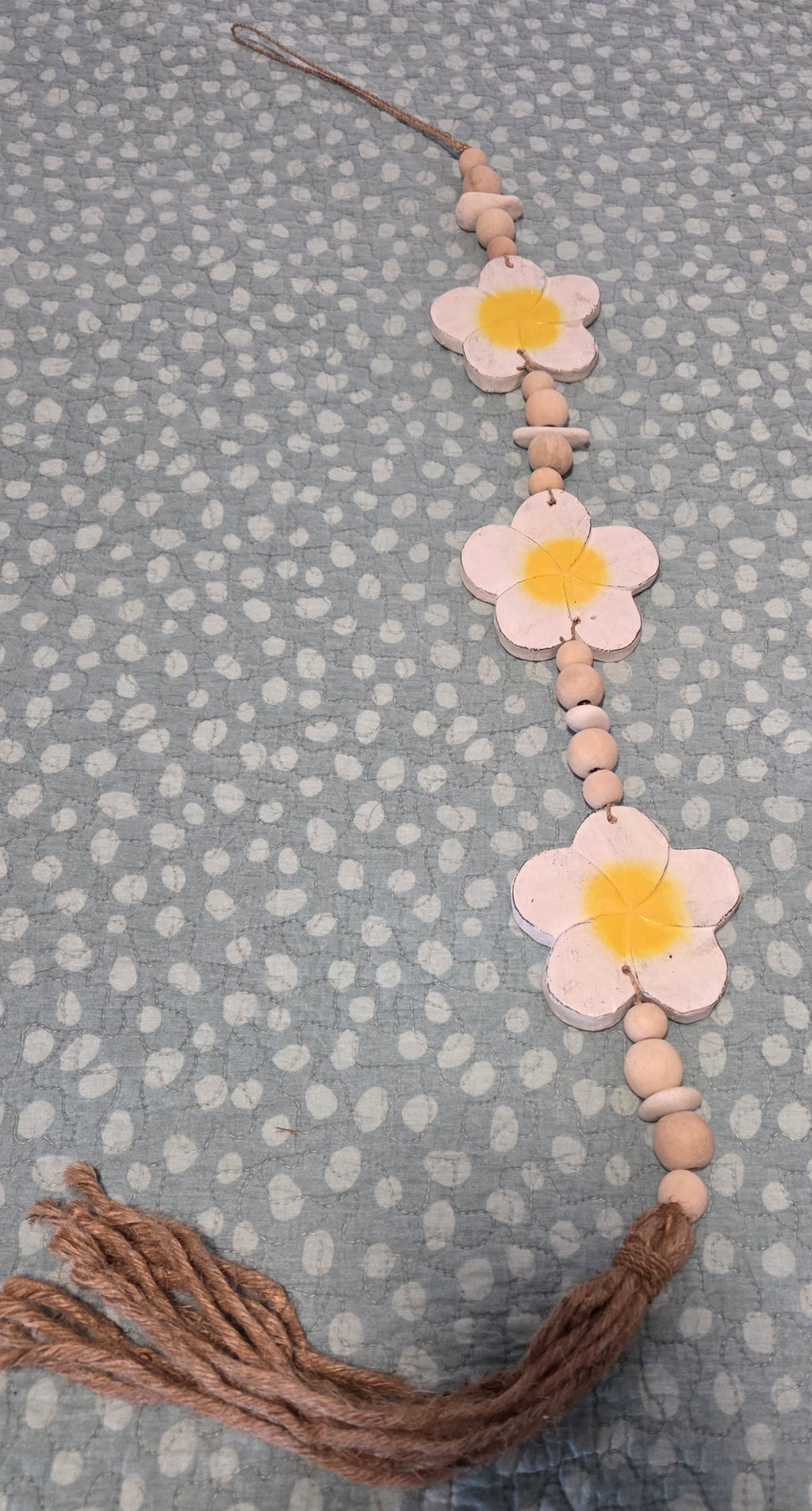 Handcrafted Hanging Flower Wall Art - Boho Hanging Decor