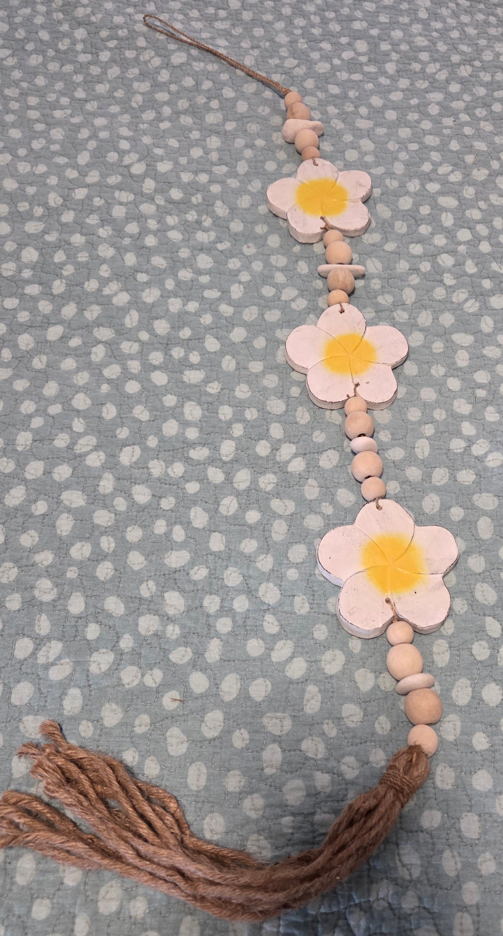 Handcrafted Hanging Flower Wall Art - Boho Hanging Decor