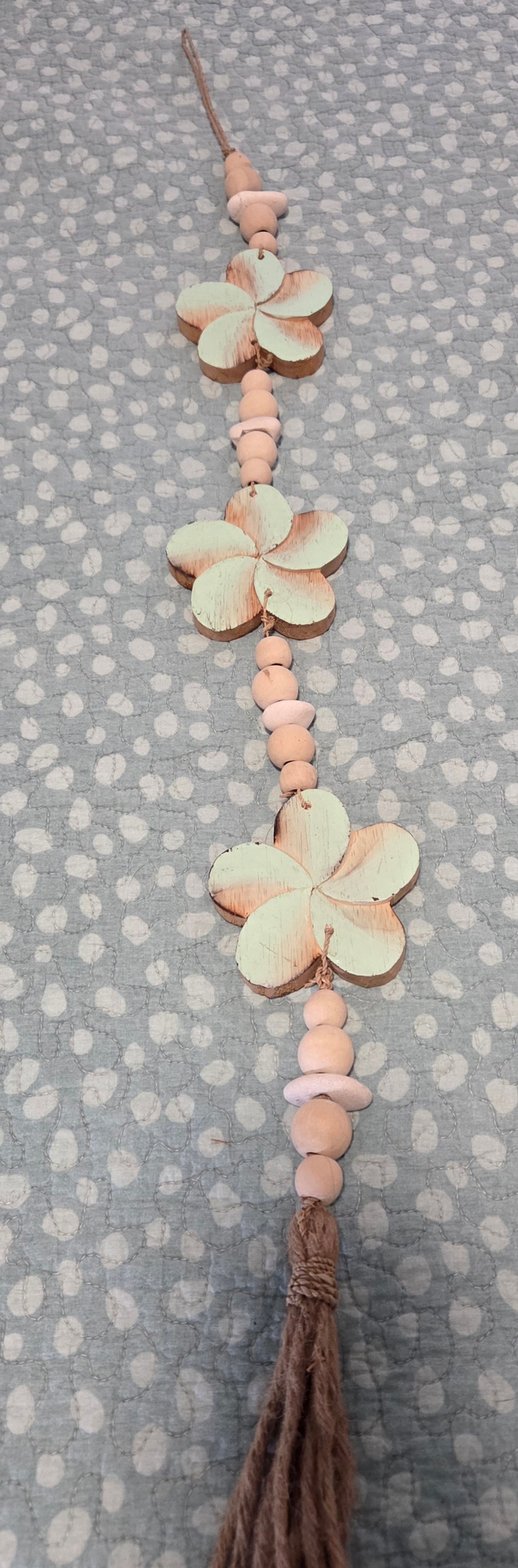 Handcrafted Hanging Flower Wall Art - Boho Hanging Decor