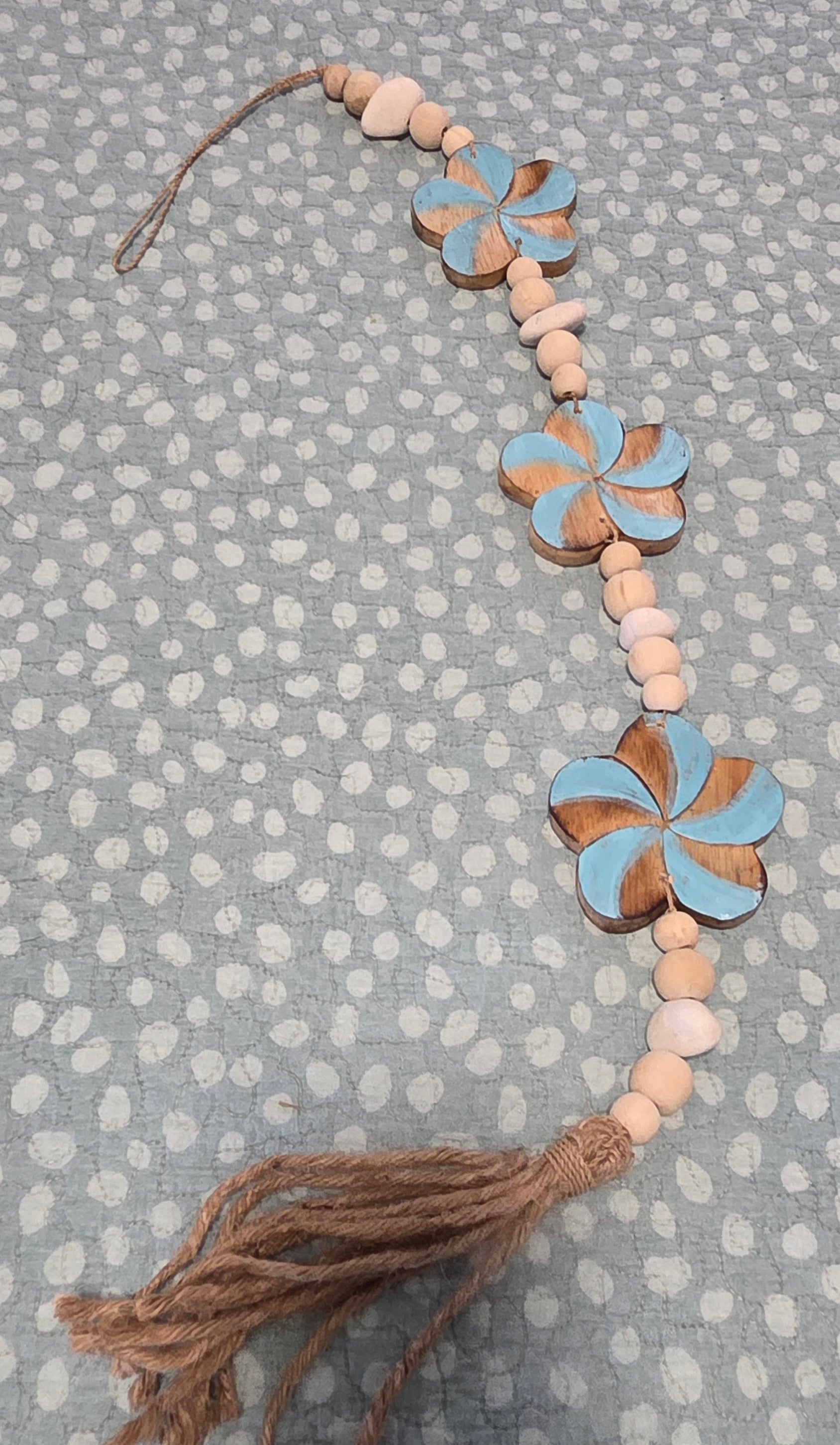 Handcrafted Hanging Flower Wall Art - Boho Hanging Decor