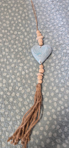 Handcrafted Lightweight Boho Single Heart Wall Hanging - Coastal Statement Decor