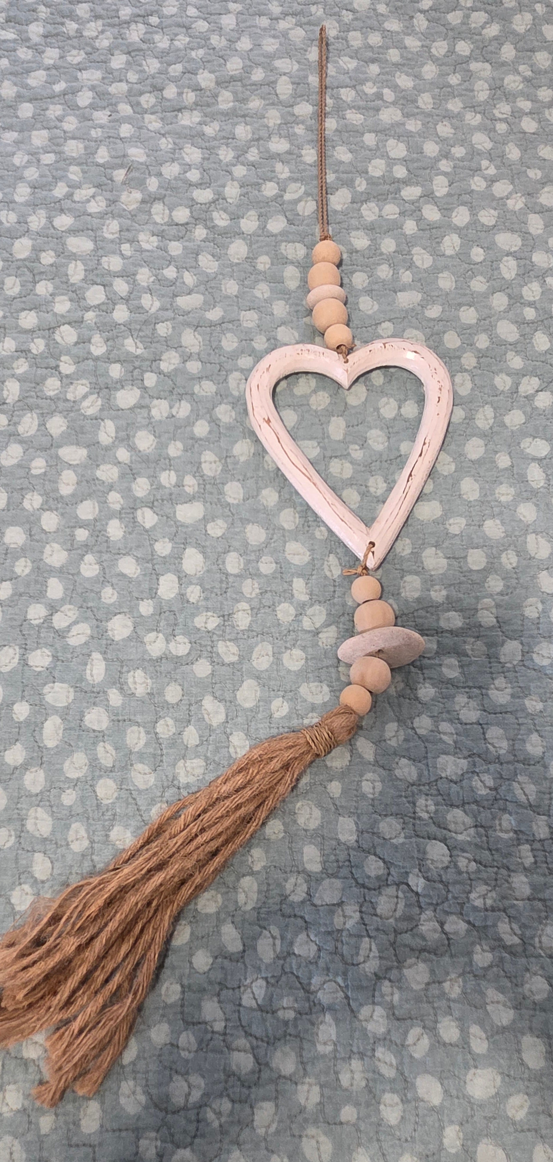 Handcrafted Open Heart Wall Hanging - Artesian Boho Statement Decor