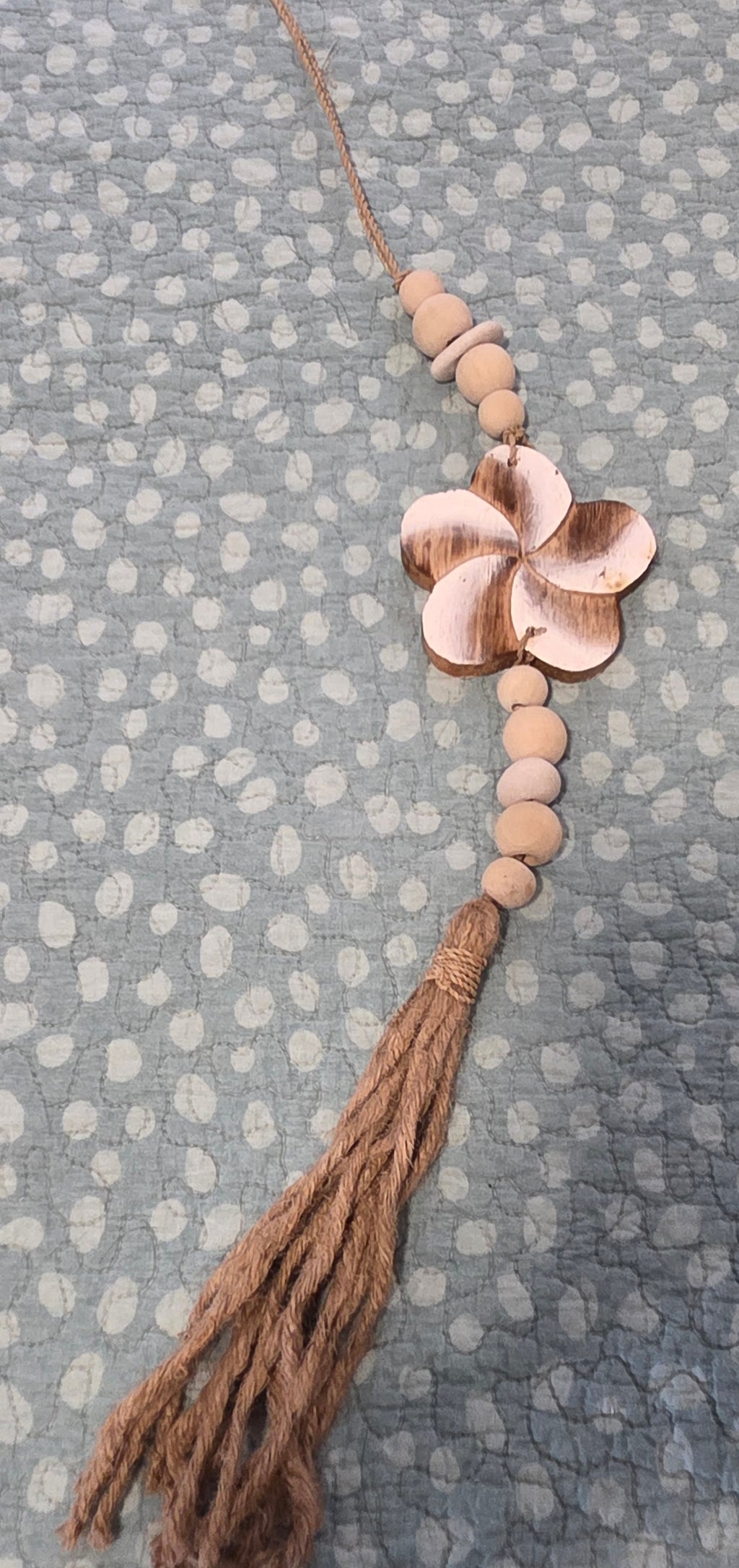 Handcrafted Boho Flower Wall Hanging - Coastal Statement Decor