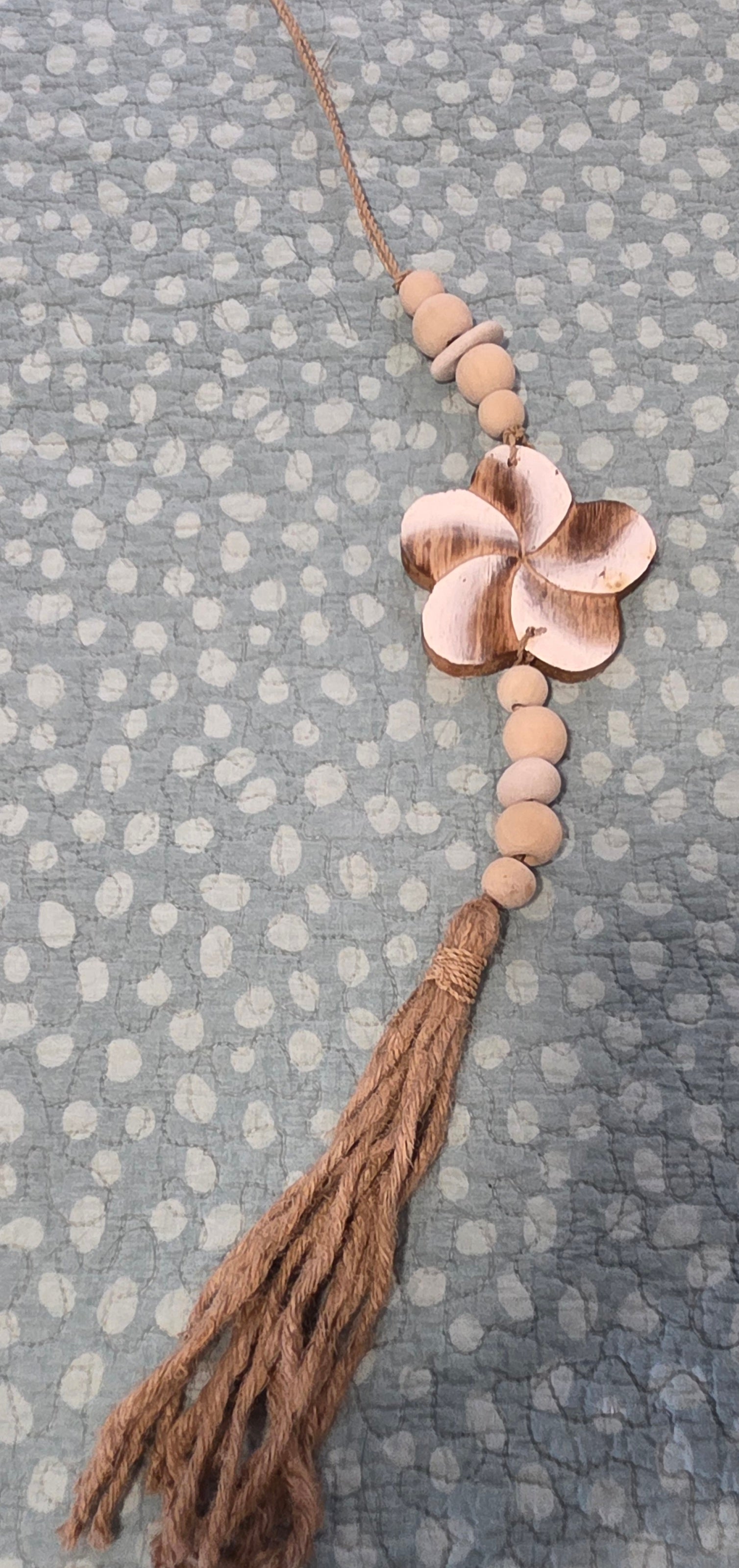 Handcrafted Boho Flower Wall Hanging - Coastal Statement Decor