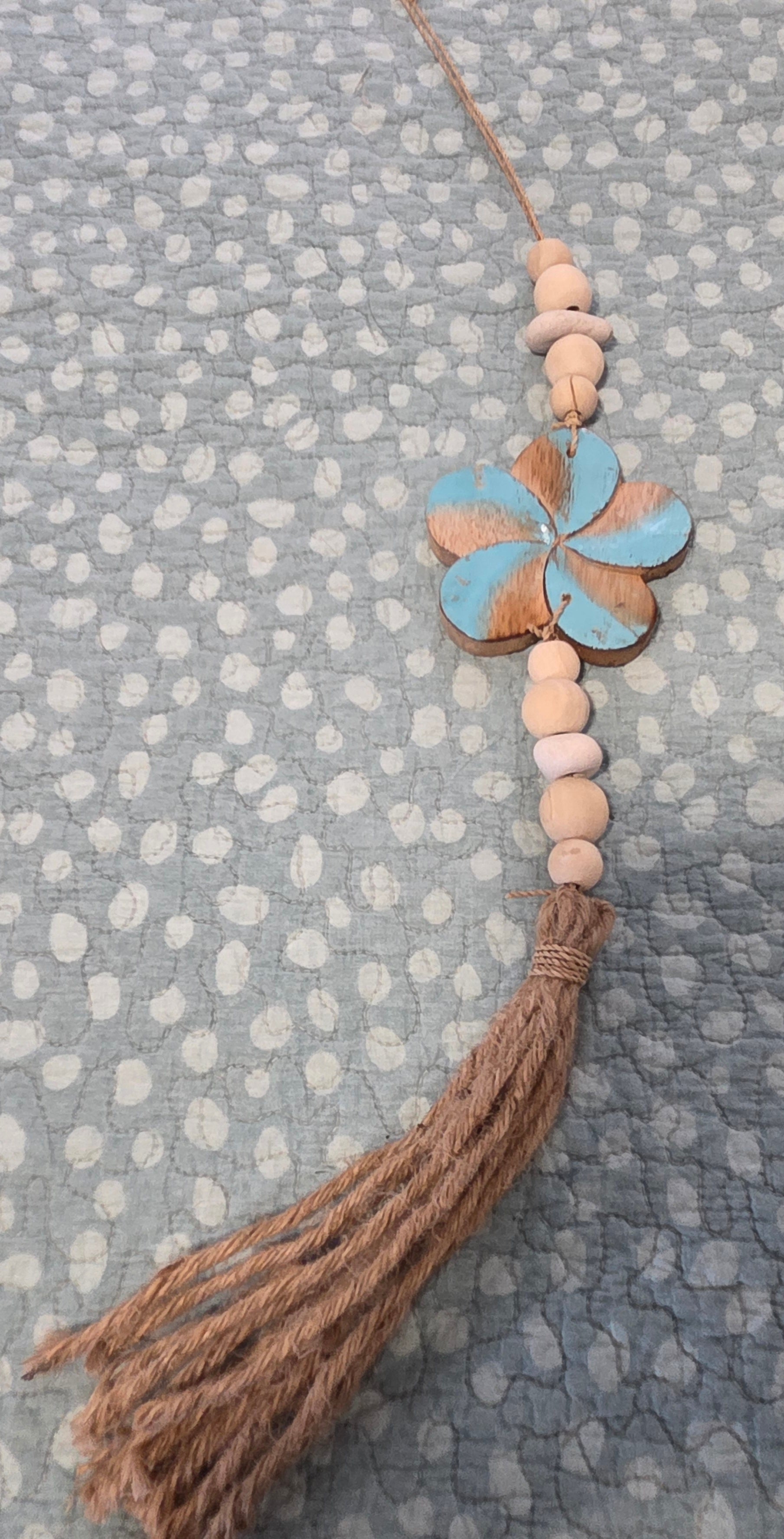 Handcrafted Boho Flower Wall Hanging - Coastal Statement Decor