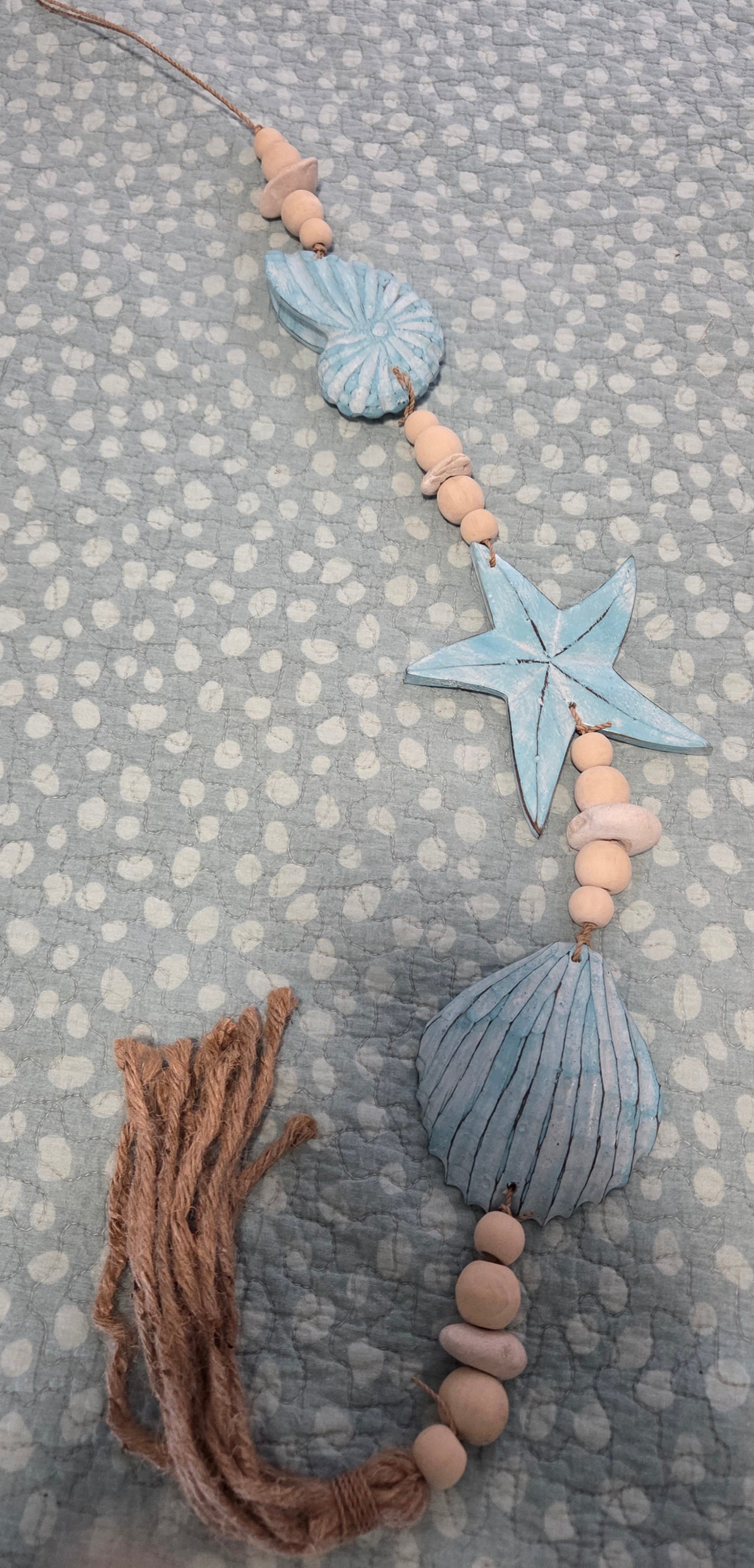 Handcrafted Hanging Mixed Shell Wall Decor - Boho Statement Decor