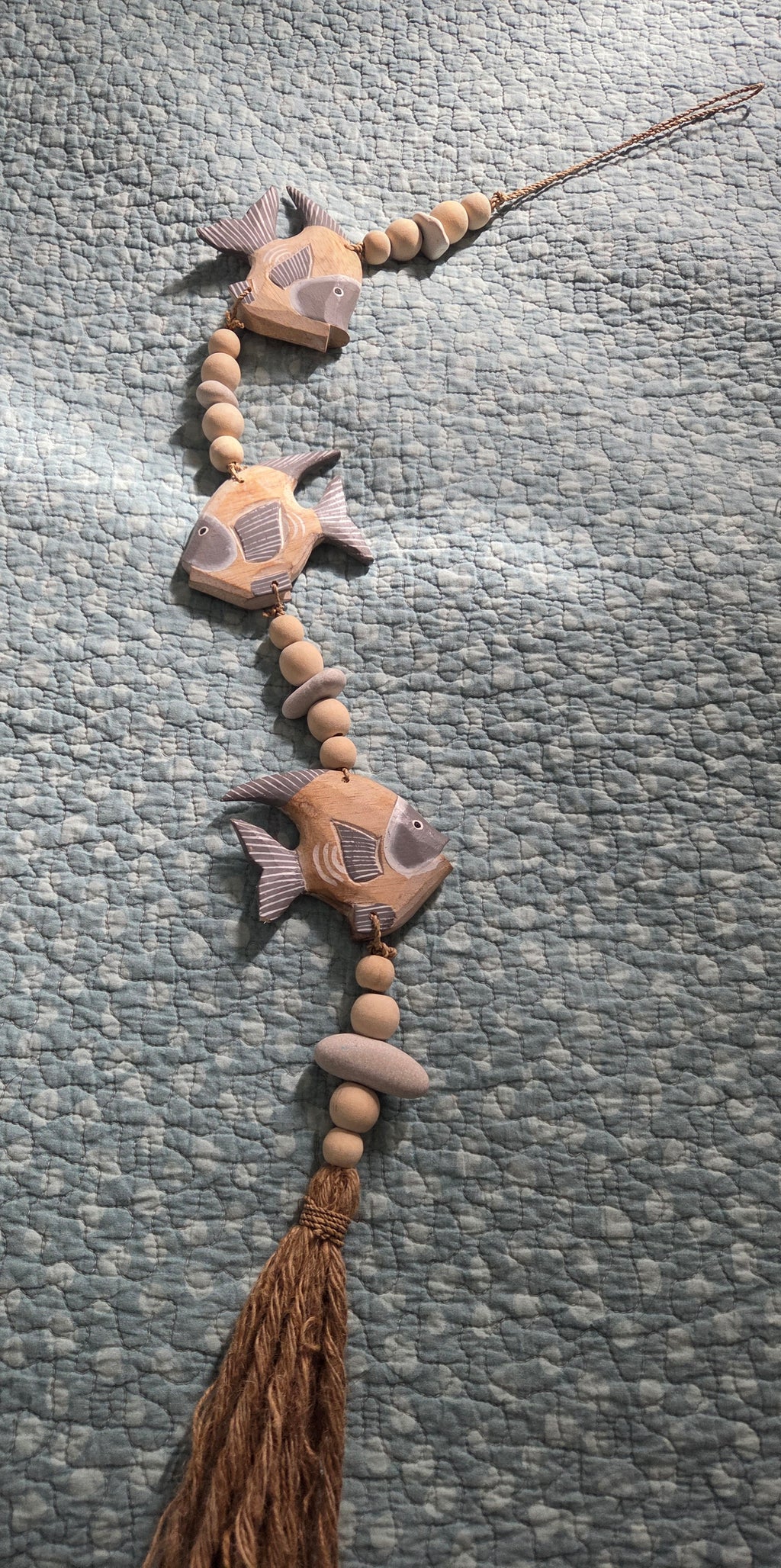 Handcrafted Fish Decor Wall Art - Boho Wall Hanging