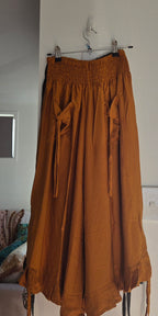 Flowy Lightweight Boho Tie-dye/plain Frill Pants - Effortless & Comfortable Fit