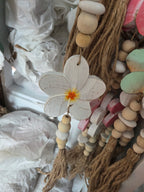 Handcrafted Boho Flower Wall Hanging - Coastal Statement Decor