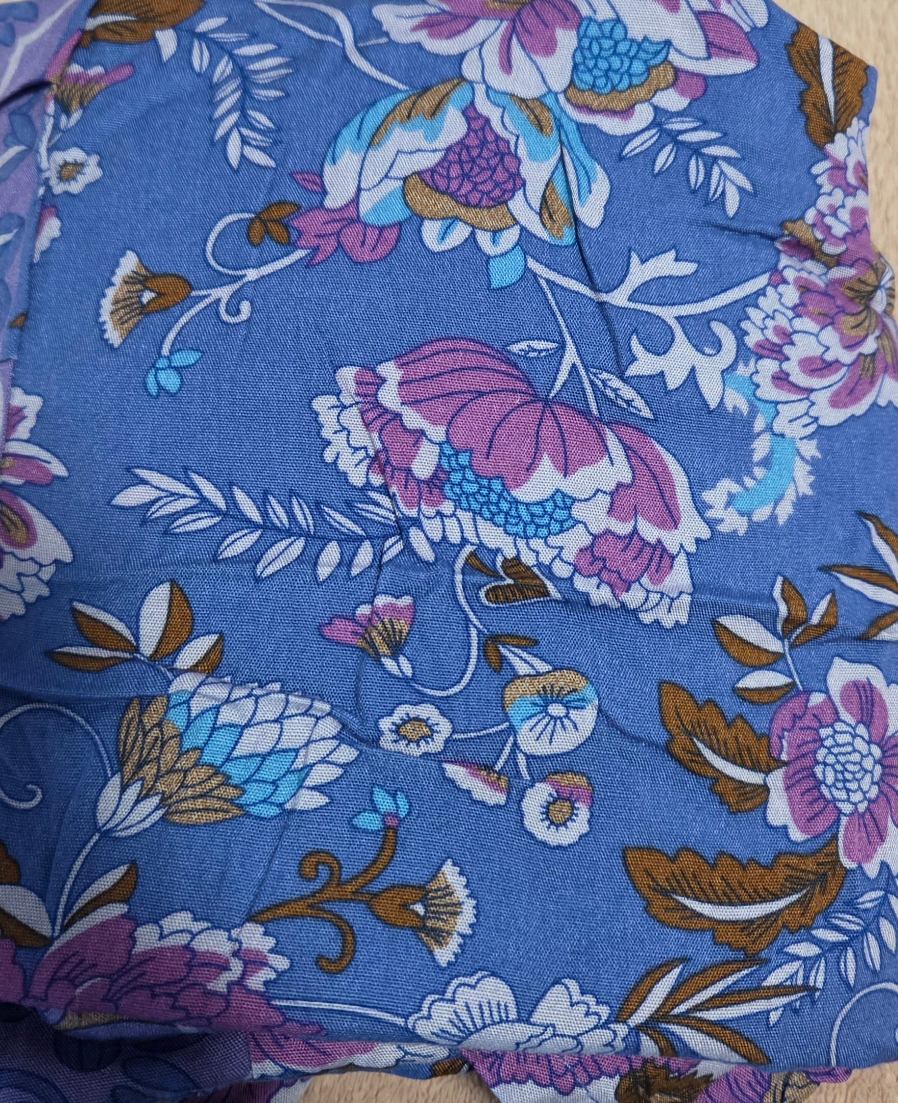 Floral Vee Dress - Flowy, Lightweight Design