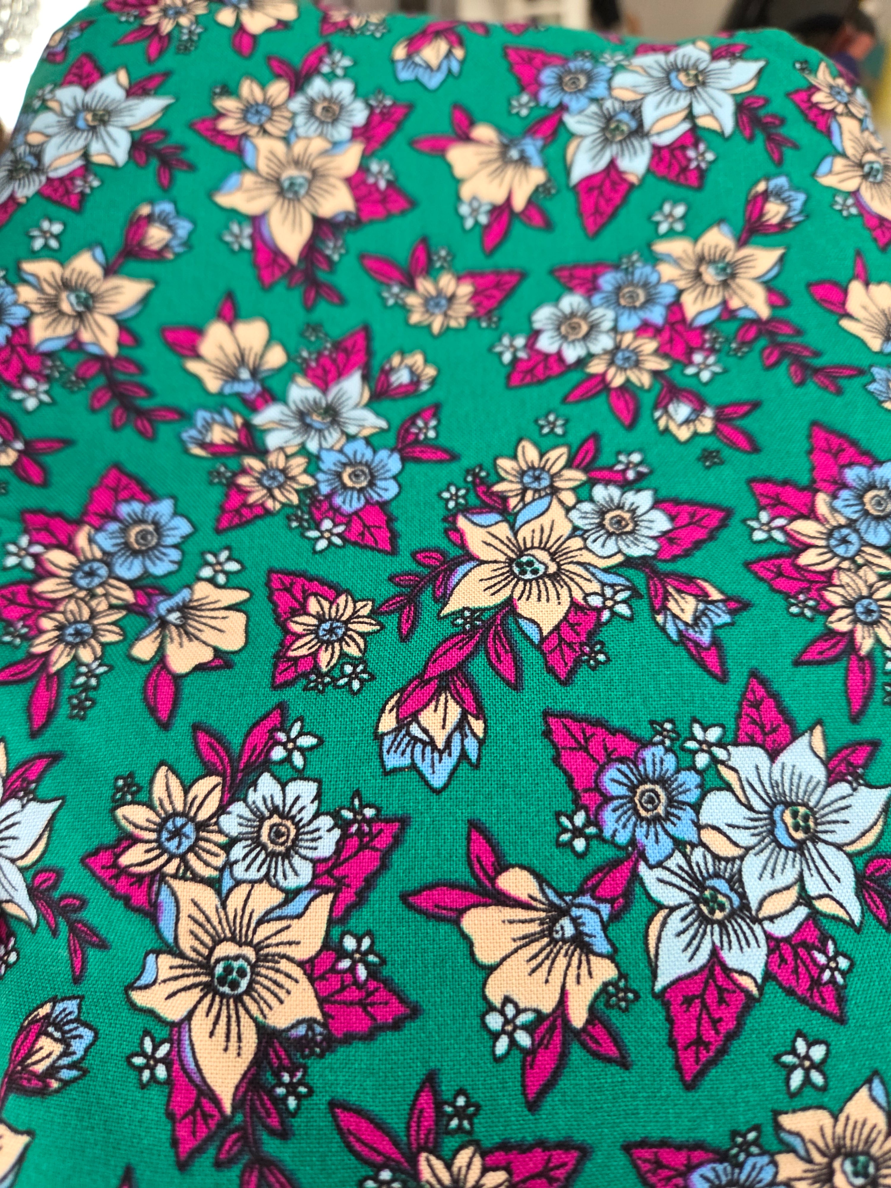 Floral Vee Dress - Flowy, Lightweight Design