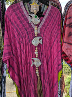 Relaxed Fit Bling Trimmed Short Kaftan - Comfortable Everyday Style