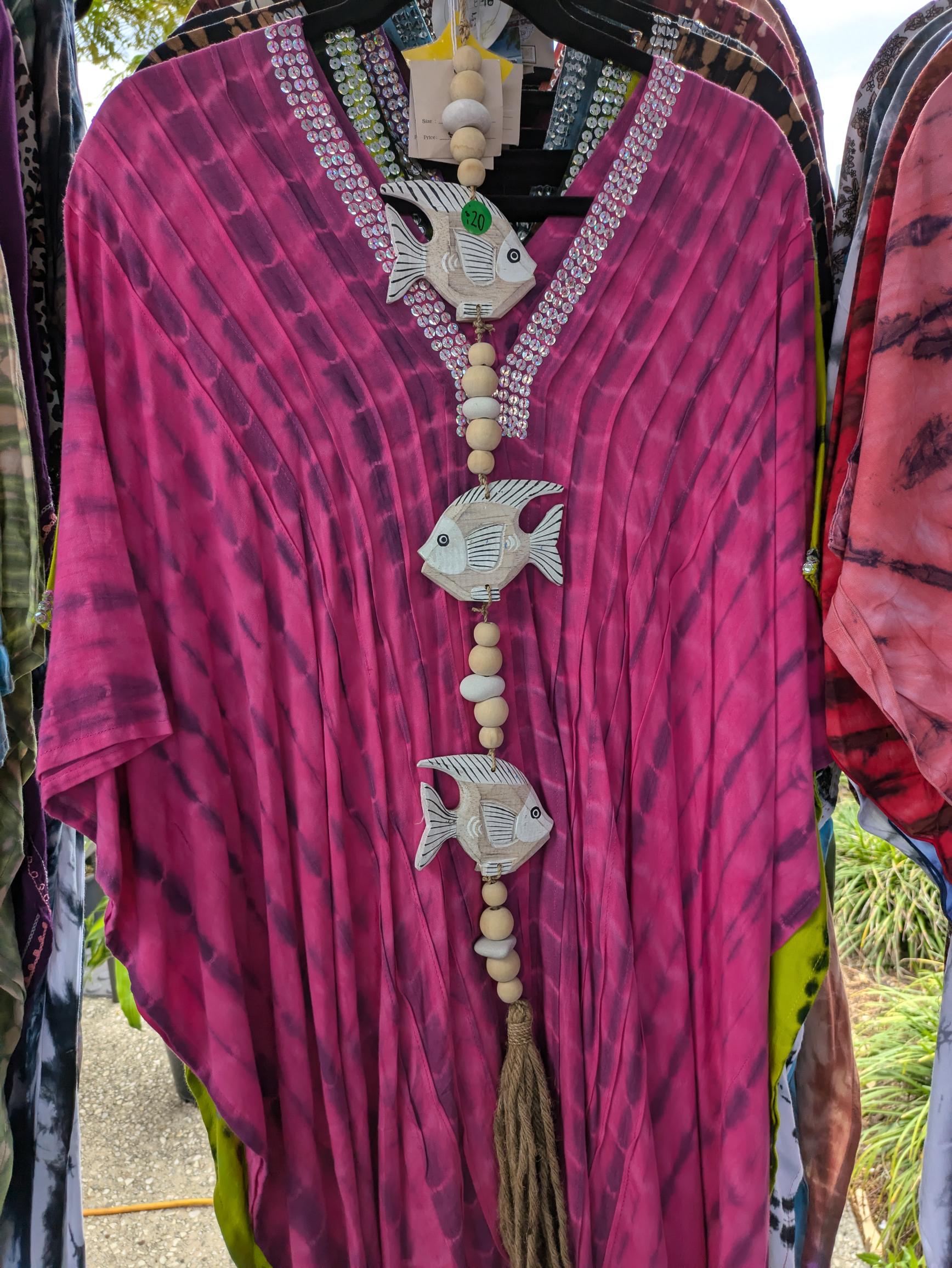 Relaxed Fit Bling Trimmed Short Kaftan - Comfortable Everyday Style