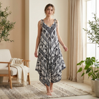 Effortless Boho Floral/Elephant Geni Jumpsuit - Flowy Everyday Style