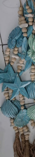Handcrafted Hanging Mixed Shell Wall Decor - Boho Statement Decor
