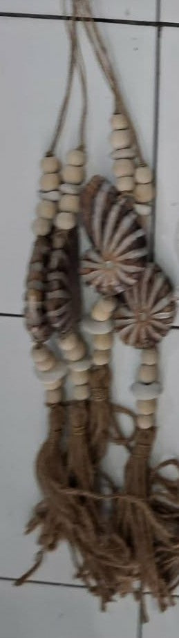 Handcrafted Boho Single Seashell Wall Hanging - Coastal Statement Piece