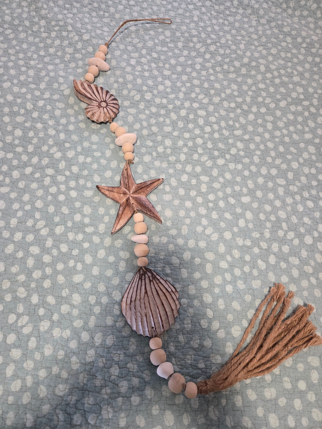 Handcrafted Hanging Mixed Shell Wall Decor - Boho Statement Decor