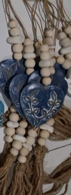 Handcrafted Boho Single Fillagree Heart Wall Hanging - Coastal Statement Decor