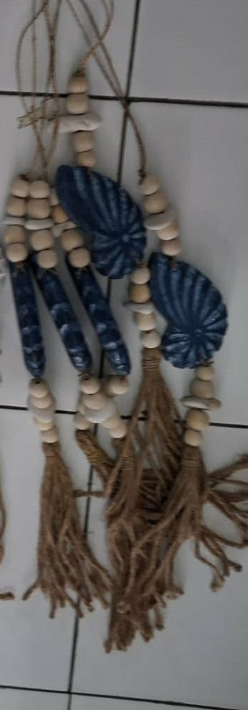 Handcrafted Single Boho Shell Wall Hanging - Coastal Statement Piece