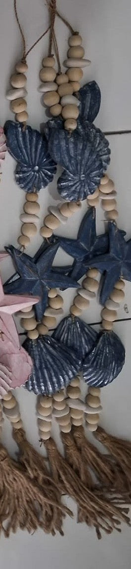 Handcrafted Hanging Mixed Shell Wall Decor - Boho Statement Decor