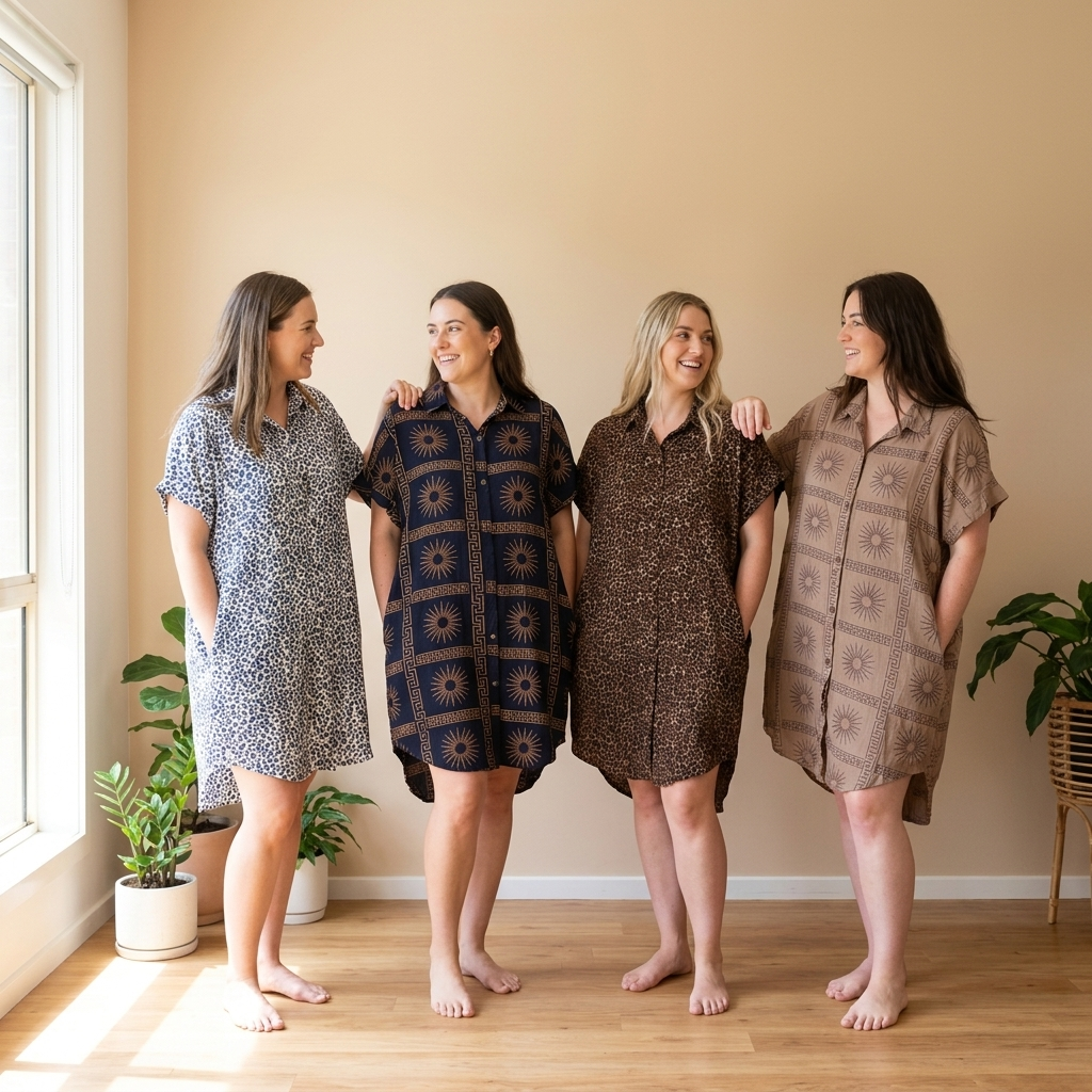 Lightweight Flowy Shirt Dress - Soft, Breathable Everyday Style
