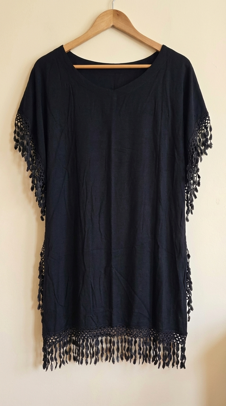 Relaxed Style Fringe Dress - Comfortable Everyday Design