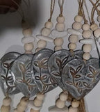 Handcrafted Boho Single Fillagree Heart Wall Hanging - Coastal Statement Decor