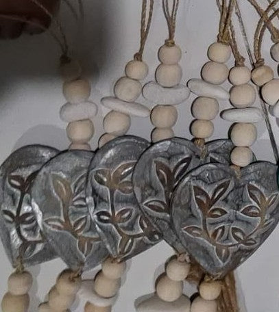 Handcrafted Boho Single Fillagree Heart Wall Hanging - Coastal Statement Decor