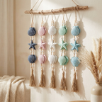 Handcrafted Hanging Mixed Shell Wall Decor - Boho Statement Decor