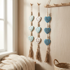 Handcrafted Filigree Heart Wall Hanging - Coastal Boho Statement Deor