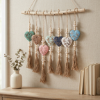 Handcrafted Boho Single Fillagree Heart Wall Hanging - Coastal Statement Decor