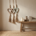 Handcrafted Open Heart Wall Hanging - Artesian Boho Statement Decor